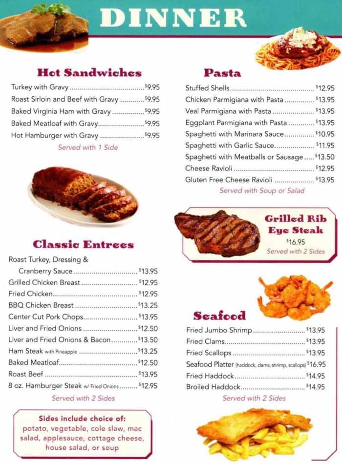 Page 5 of menu, Cortland Diner in Cortland, NY