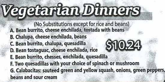 Page 6 of menu, Garcias Mexican in Cortland, NY