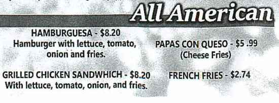 Page 7 of menu, Garcias Mexican in Cortland, NY