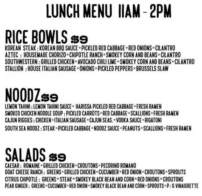Page 1 of menu, Gorgers Cortland, NY