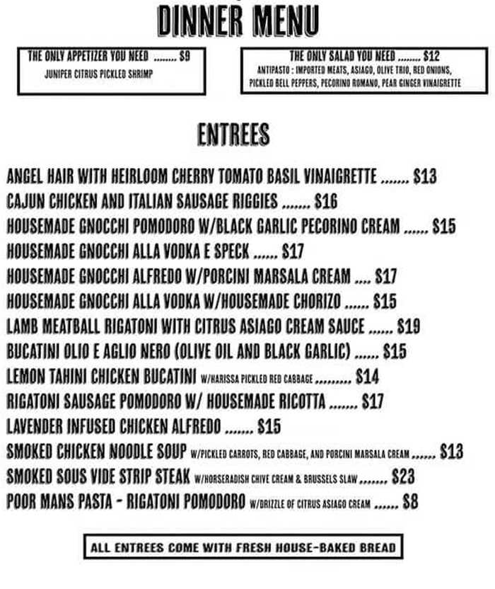 Page 2 of menu, Gorgers Cortland, NY
