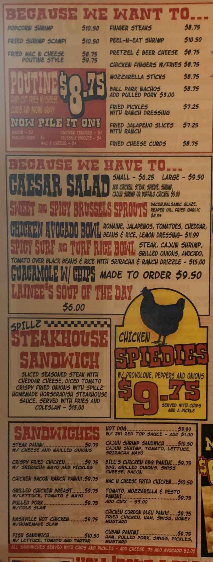 Page 1 of menu, Hobo's Homer, NY