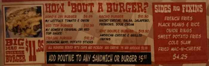 Page 3 of menu, Hobo's Homer, NY