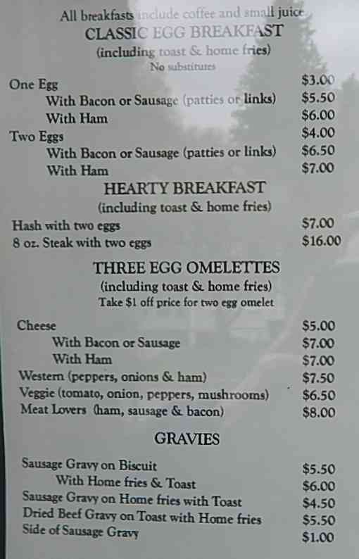 Page 3 of menu, Malarkey's Pub & Grub McGraw, NY