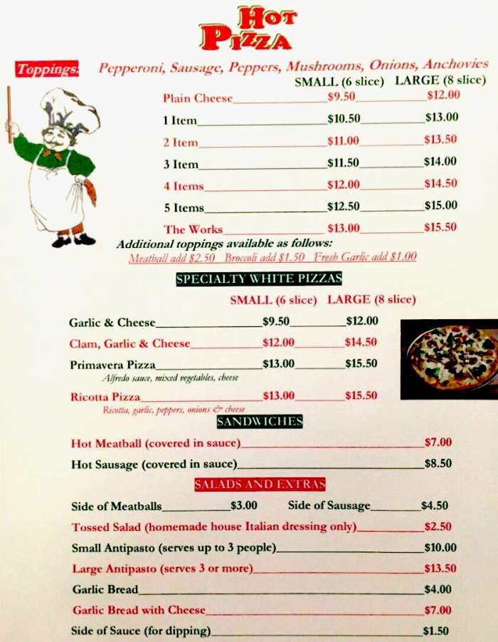 Page 2 of menu, Melodyland Restaurant Cortland, NY